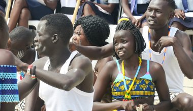 unmiss south sudan juba jubek  model school revitalized peace agreement nptc gender-based violence family open day unity students parents