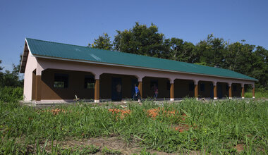 UNMISS helps children move from lessons under ancient trees to brand new classrooms in Western Equatoria