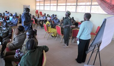 Peace South Sudan UNMISS UN peacekeeping peacekeepers elections constitution capacity building discussion peace concert reconciliation unity gender-responsive peaceful coexistence women in uniform