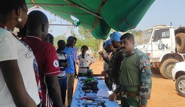 UNMISS trust confidence community engagement carpentry Malakal peace South Sudan India