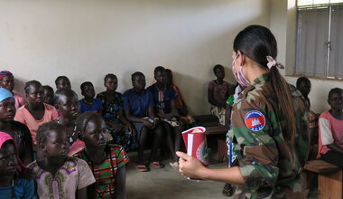 unmiss south sudan aweil school teacher cambodia books educational material