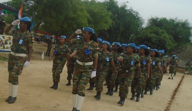 UNMISS protection of civilians Ethiopia peacekeepers South Sudan peacekeeping Jonglei medal parade United Nations medal