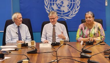 Peace South Sudan UNMISS UN peacekeeping peacekeepers elections constitution SRSG Nicholas Haysom Press conference USG Lacroix SESG Hannah Tetteh press