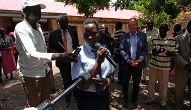 unmiss south sudan rumbek quick impact project girls school dormitory david shearer peace reconciliation intercommunal violence