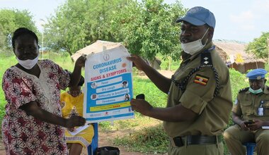 United Nations in Torit launches COVID-19 campaign to protect community policing members