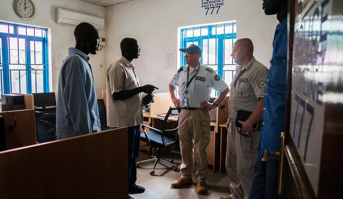 UNPOL visits SSNPS ‘777’ call center to asses capability