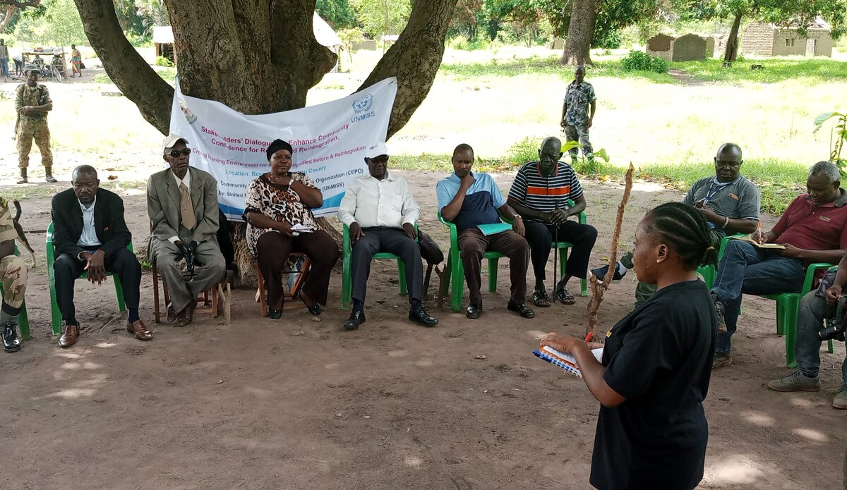 UNMISS reintegration returnees voluntary returns Wau South Sudan peace process Protection of Civilians displaced people refugees IDPs humanitarian reconciliation