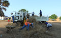 UNMISS support for community clean-up in Wau encourages displaced families to return