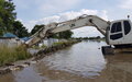 UNMISS engineers construct new dyke to protect Bor residents from floods