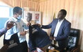 Kuajok market benefits from UNMISS handover of COVID-19 prevention items