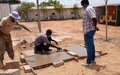 Pakistani peacekeepers train community members on construction in Bentiu